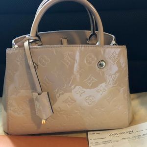 Authentic Louis Vuitton Montaigne BB Dune Beige